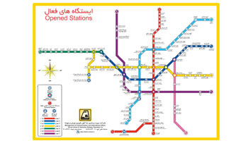 نقشه مترو تهران و راهنمای کامل خطوط و ساعت حرکت قطارها