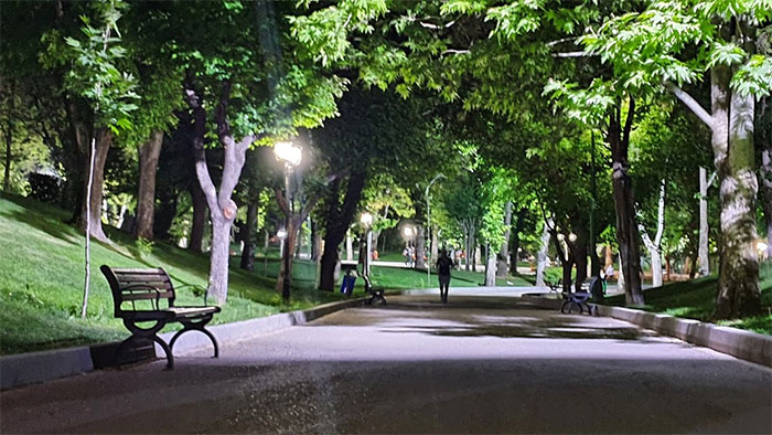پارک ملت تهران در شب