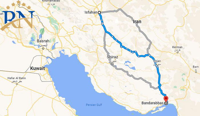 فاصله اصفهان تا کیش